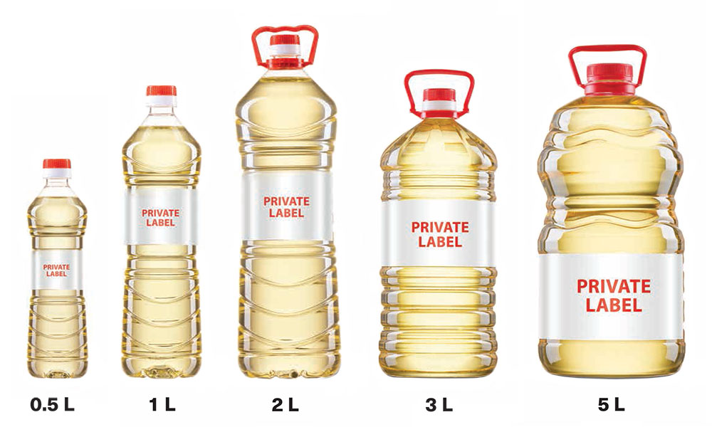 Sunflower oil Standard package sizes